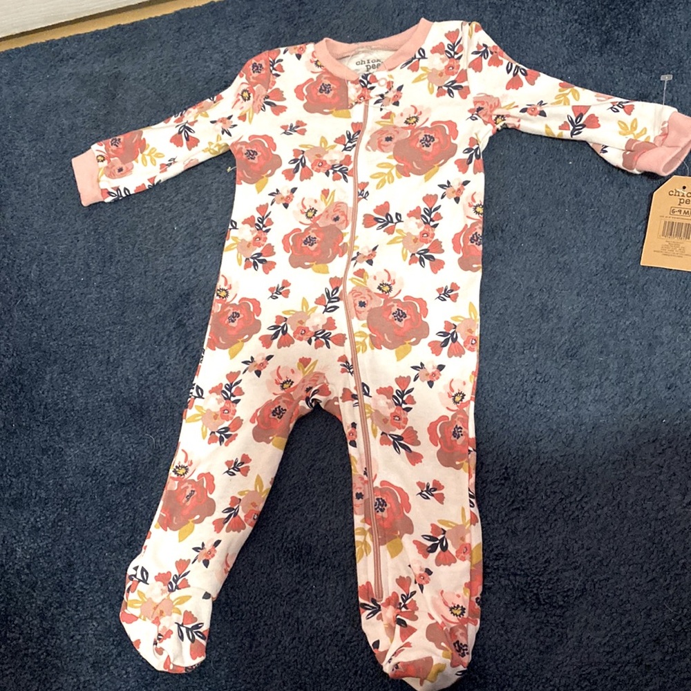 Chick Pea - Floral Pattern Footie for baby